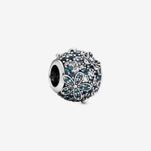 PANDORA Blue Pavé Daisy Flower Charm